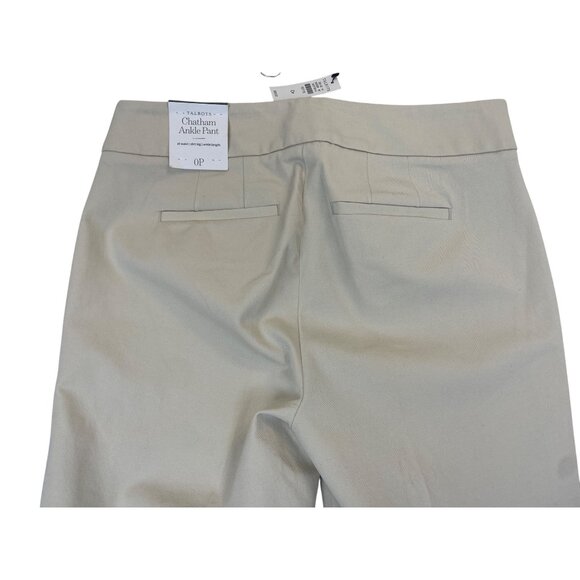 Talbots Womens Beige Cotton Blend Chatham Ankle Pants Size 0 Petite - New - Picture 4 of 12